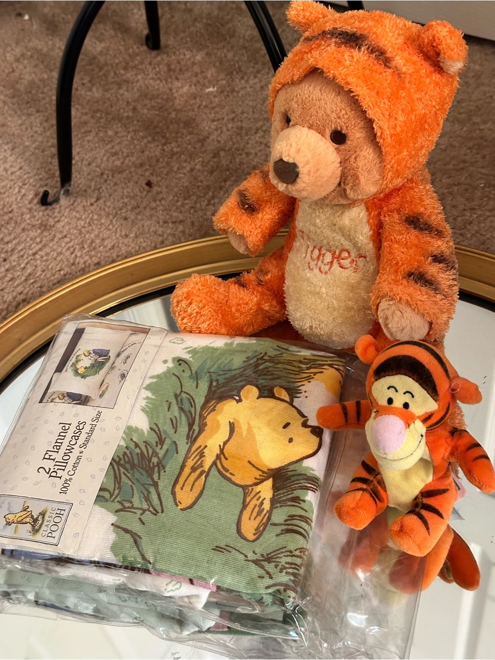 Winnie the Pooh Bundle: plush rattles & Flannel pillow cases